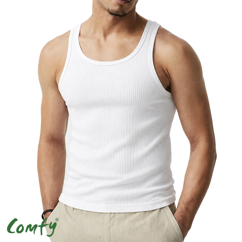 COMFY - Men's Vest Ribbed Without Sleeves